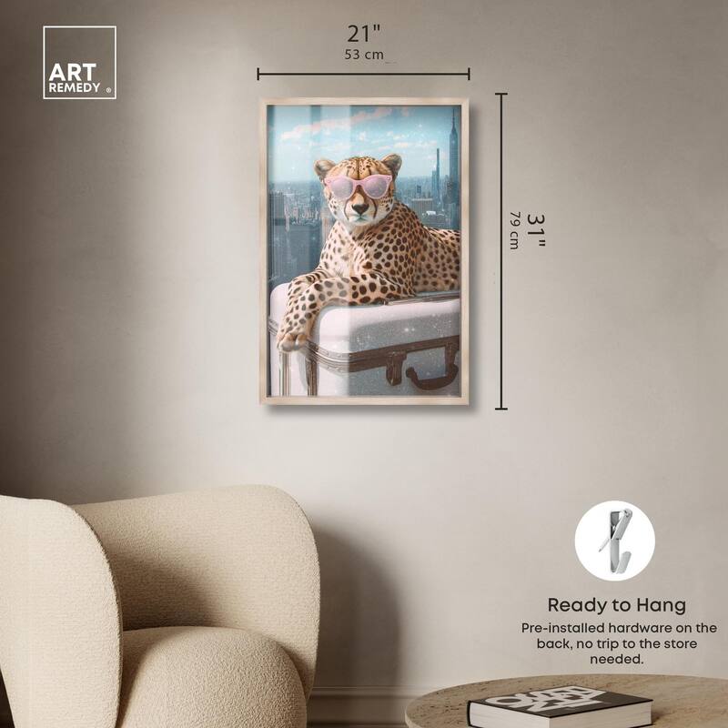 Cheetah Luggage NYC Shadowbox by Art Remedy