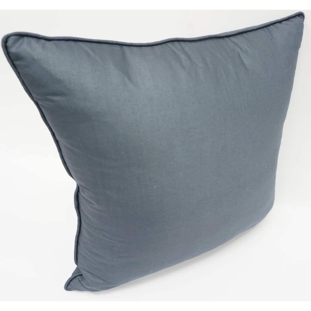Home&Manor Premium Silk Throw Pillow 18" Blue