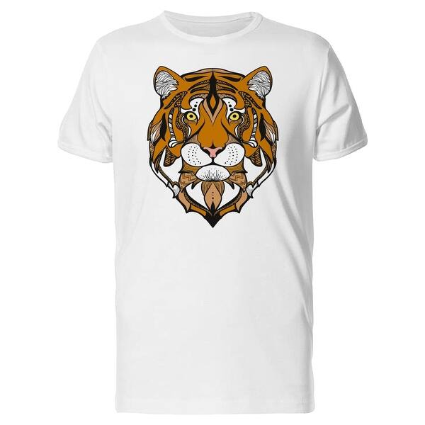 Shop Colored Drawing Of A Tiger Head Tee Men S Image By