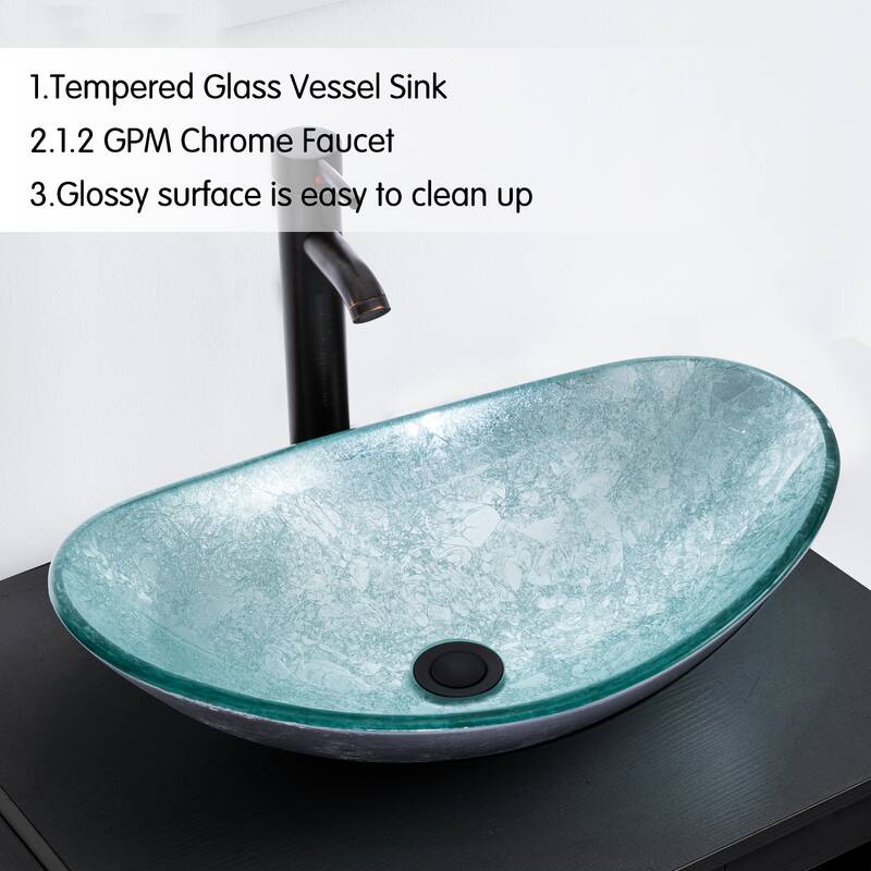24" Bathroom Vanity with Sink Set Storage Cabinet Combo