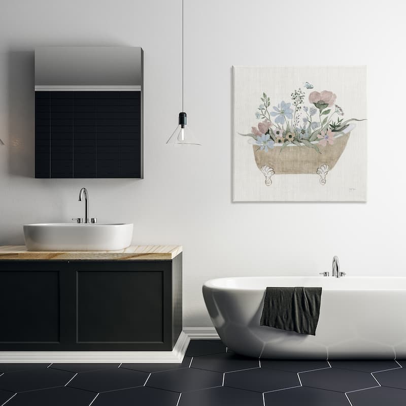 Stupell Rustic Botanicals in Tub Canvas Wall Art Design By Janet Tava