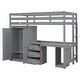 preview thumbnail 8 of 16, Twin Size Loft Bed with Wardrobe,Desk and Storage Drawers