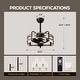 preview thumbnail 6 of 18, Industrial Black Caged Chandelier Ceiling Fan with Lights and Remote