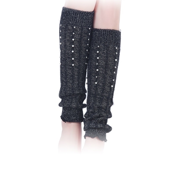 Mad Style Pearls on Knit Leg Warmers