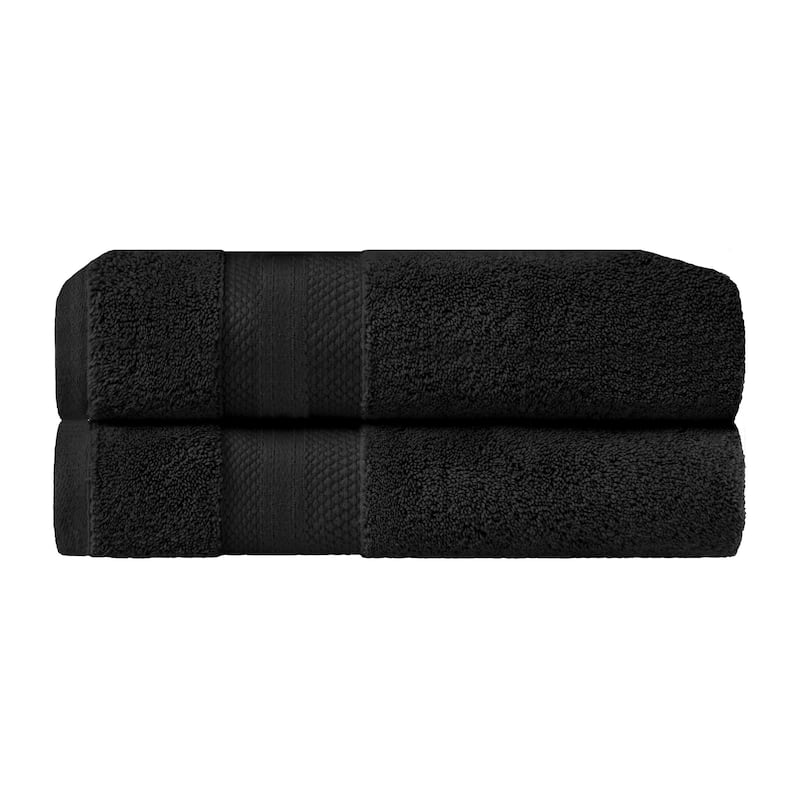 Superior Turkish Cotton Solid Heavyweight Bath Towel Set of 2