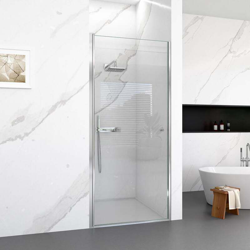 24" x 72" Semi-Frameless Pivot Shower Door