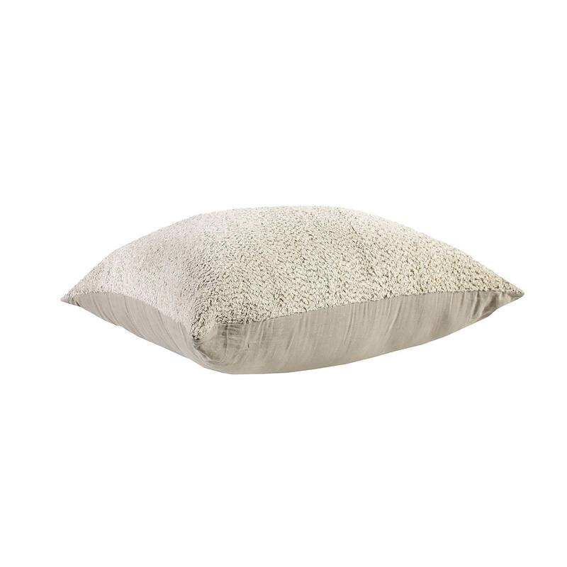 Villa by Classic Home Maris 36" Linen Blend Floor Cushion Pouf - Ivory - Medium