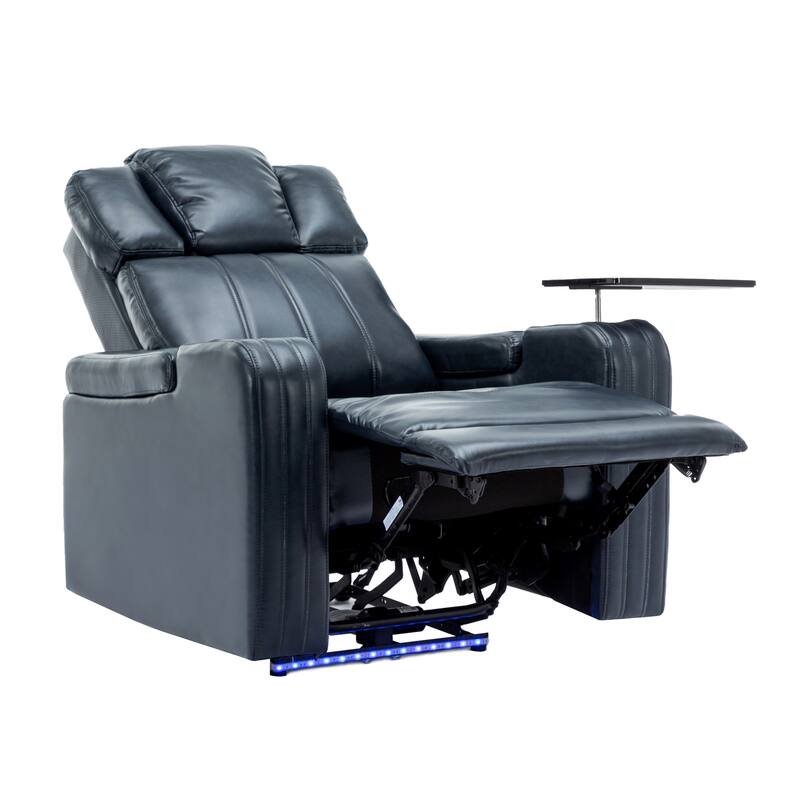 Power Recliner Individual Seat Home Theater Recliner with Cooling Cup Holder, Bluetooth Speaker, LED Lights, USB Ports