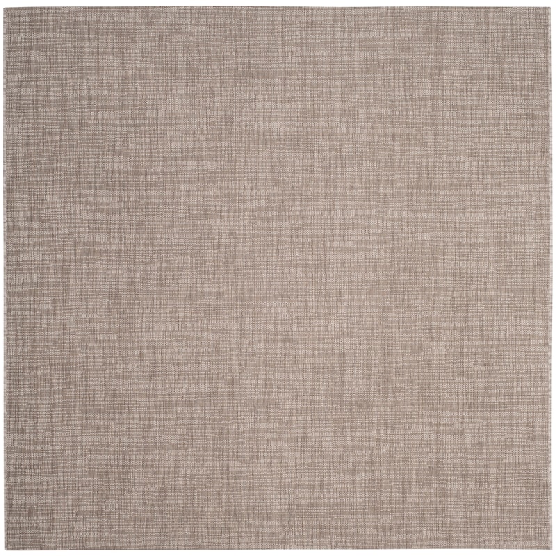 SAFAVIEH Courtyard Consilia Outdoor Waterproof Patio Backyard Rug - 6'7" Square - Light Brown
