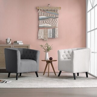 Corvus Schaefer Velvet Curved Back Barrel Accent Chair