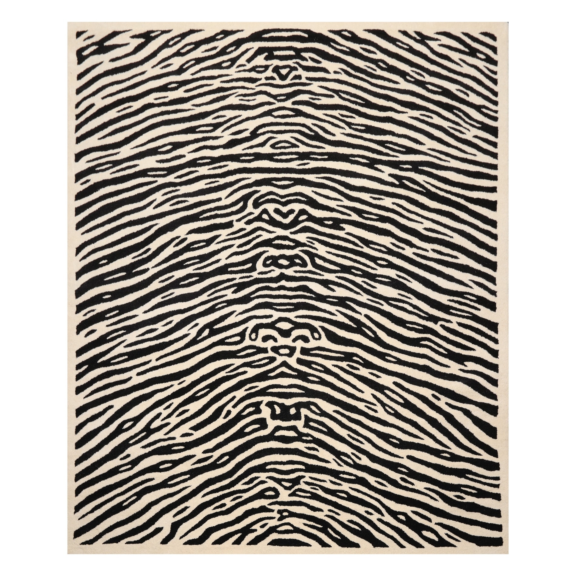 8x10 Hand Tufted 100 Wool Modern Contemporary Oriental Area Rug Ivory Black Color 8 X 10 On Sale Overstock 32265757