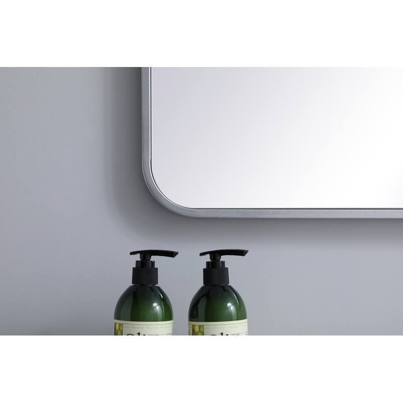 Ezra Soft Corner Metal Rectangular Mirror