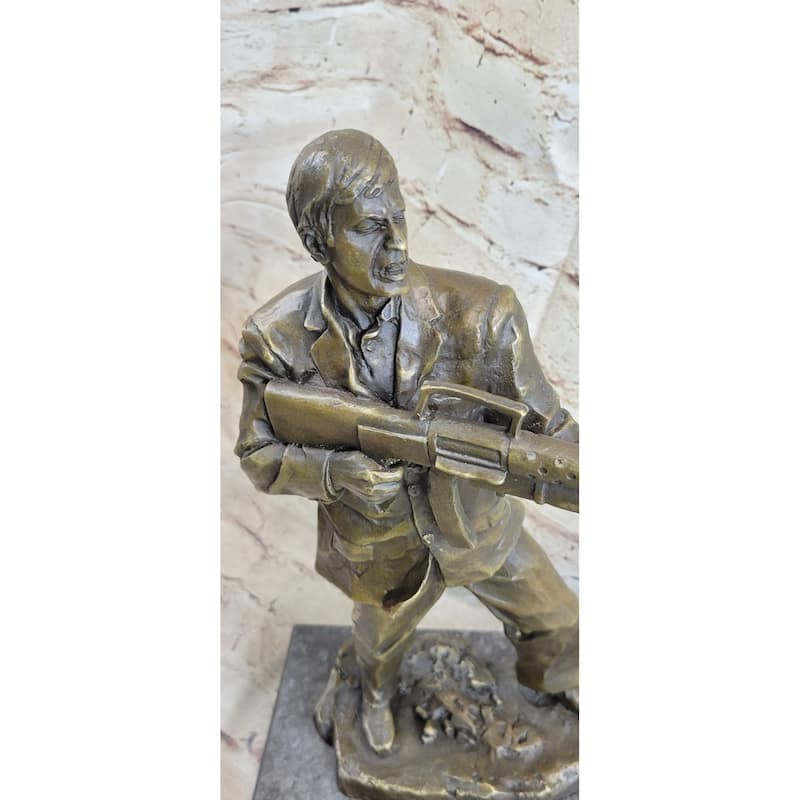 Al Pacino Scarface Say Hello To My Little Friend Bronze Statue Sculpture Figure Signed Art 14 Inches X 8 Inches