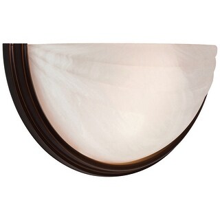 Access Lighting Crest  - 2-Light Wall Sconce - Oil Rubbed Bronze - Alabaster Glass Shade - Incandescent