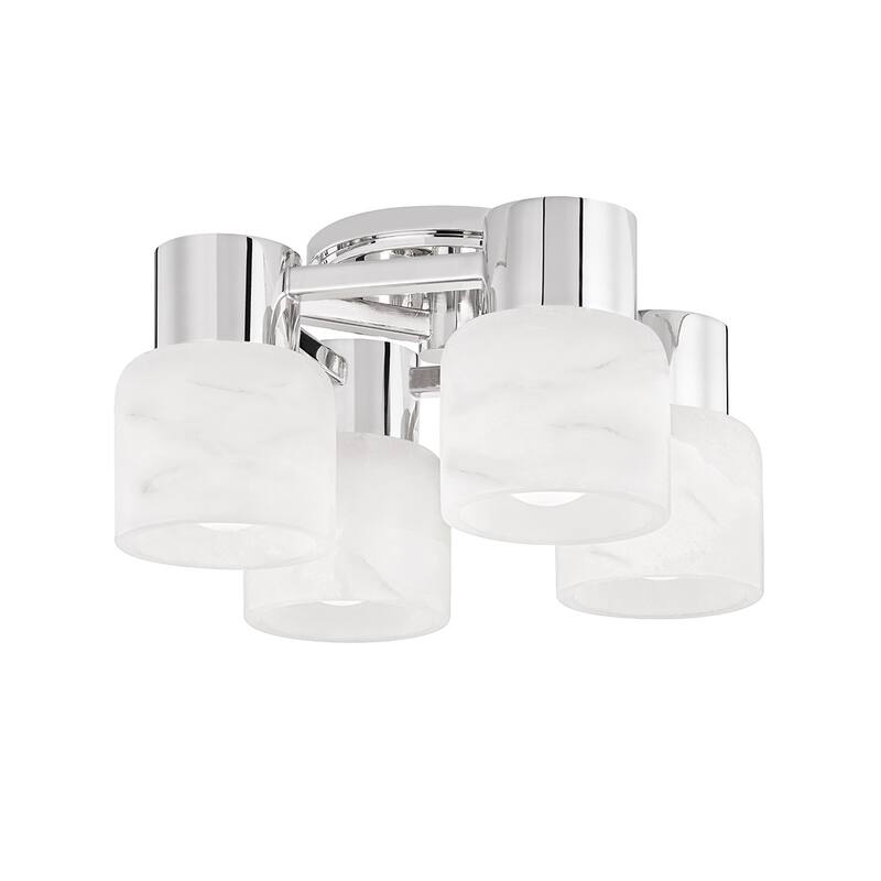 Husdon Valley Centerport 4-Light Wall Sconce with Alabaster Shade