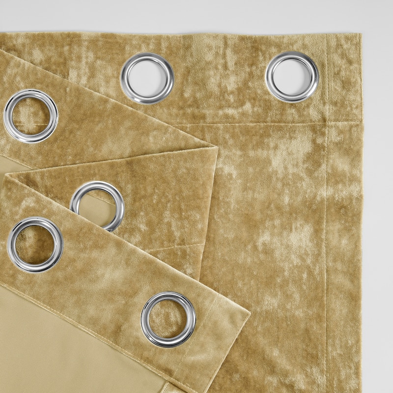 Exclusive Fabrics Lush Crush Velvet Curtains - Grommet Room Darkening Curtain for Bedroom & Living Room (1 Panel)
