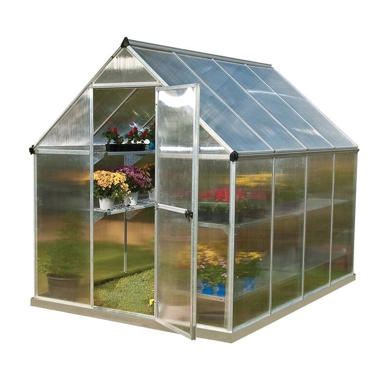 Palram - Canopia Outdoor Mythos 6' x 8' Greenhouse - Silver
