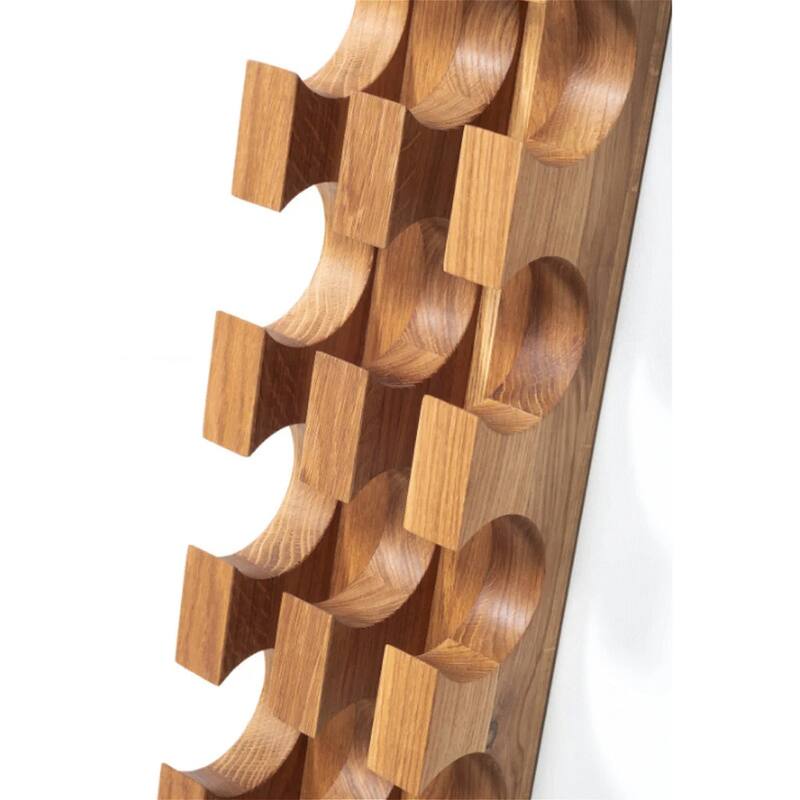 Unfinished Solid Oak Hardwood Wine Rack for 6 Bottles