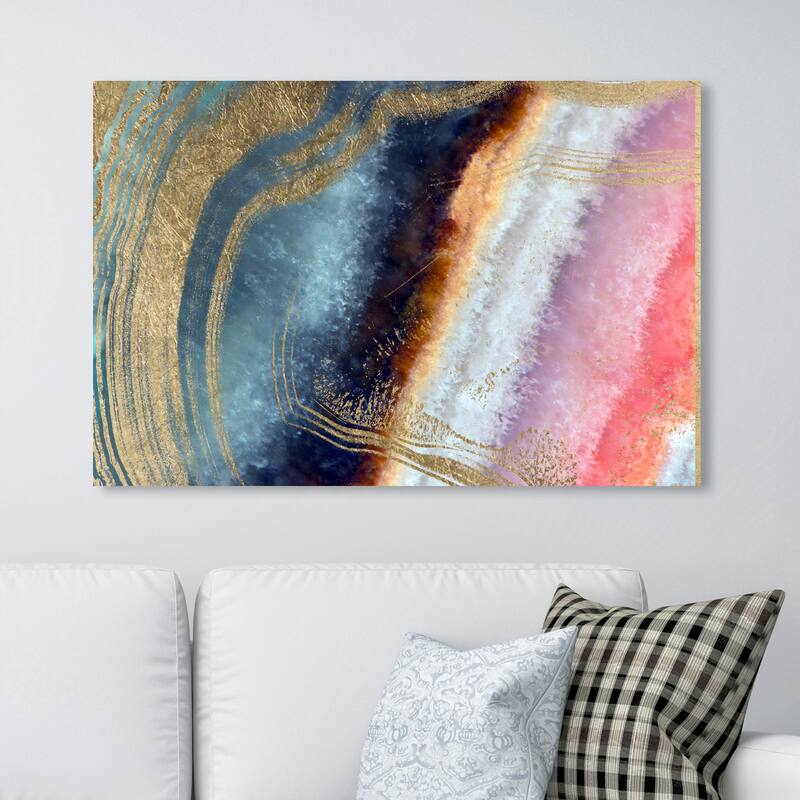 Wynwood Studio Canvas Abstract Marianna Gold and Metallic Gold Modern & Contemporary Wall Art Canvas Print - 30 x 45