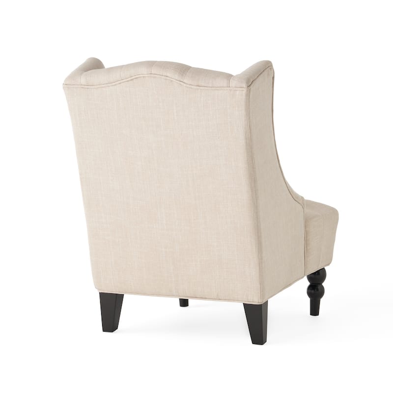 27.5" High Back Button Tufted Club Chair