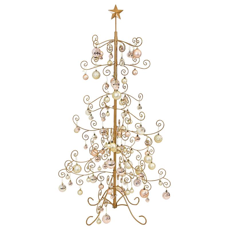 Sunnydaze Noelle Metal Christmas Ornament Tree - 60 Inch