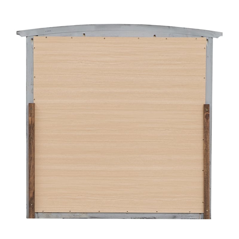 Wooden Framed Rectangular Dresser Wall Mirror - 37" - Gray
