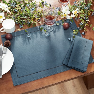 Alison Hemstitch Border Fabric Placemat, Set of 4