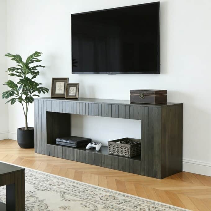 63-Inch TV Stand for Up to 70" TVS, Industrial Entertainment Center