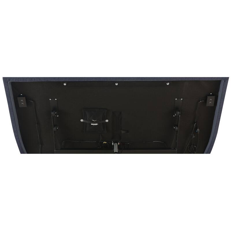 Negan Contemporary Adjustable Bed Base Grey and Black