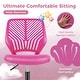 preview thumbnail 17 of 41, Height-adjustable Ergonomic Kids Desk Chair with Universal Casters-Blue