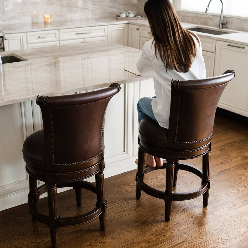 Maven Lane Pullman Swivel Kitchen Dining Stool