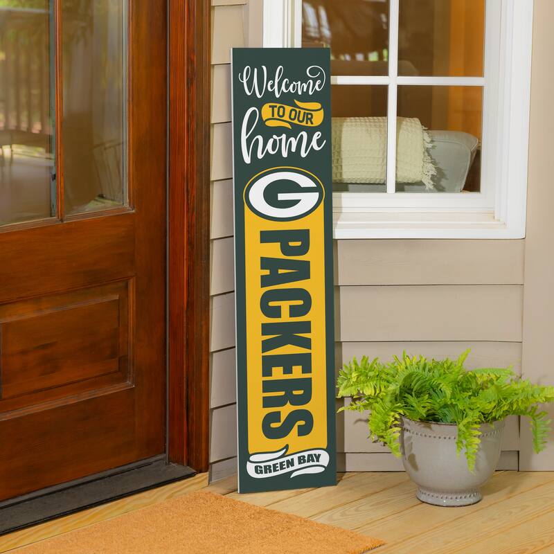47" Double Sided Seasonal Porch Leaner, Green Bay Packers - 47" x 11.25"