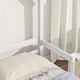 preview thumbnail 12 of 19, Twin House-Shaped Headboard Floor Bed with Handrails ,slats