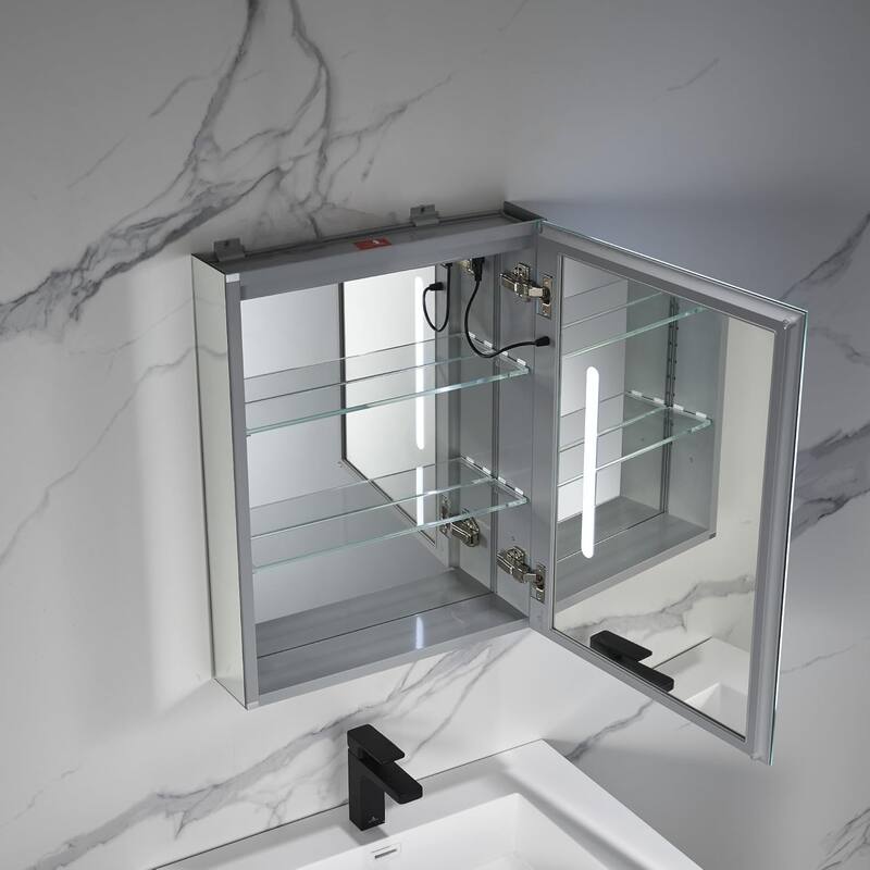LED Lighted Bathroom Medicine Cabinet with Mirror