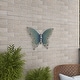 preview thumbnail 14 of 32, Iron Metal Eclectic Butterfly Wall Decor in Blue, Purple, or Green (16" H X 21" W) - 16 x 21