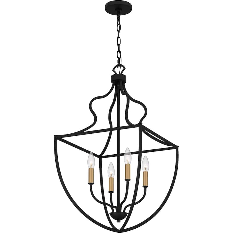 Keeley 4-Light Matte Black Pendant Light
