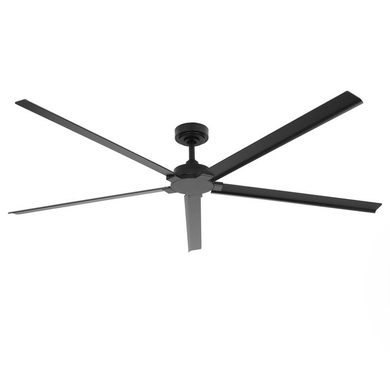 72" Black Industrial Waterproof Aluminum Large Outdoor Ceiling Fan with Remote