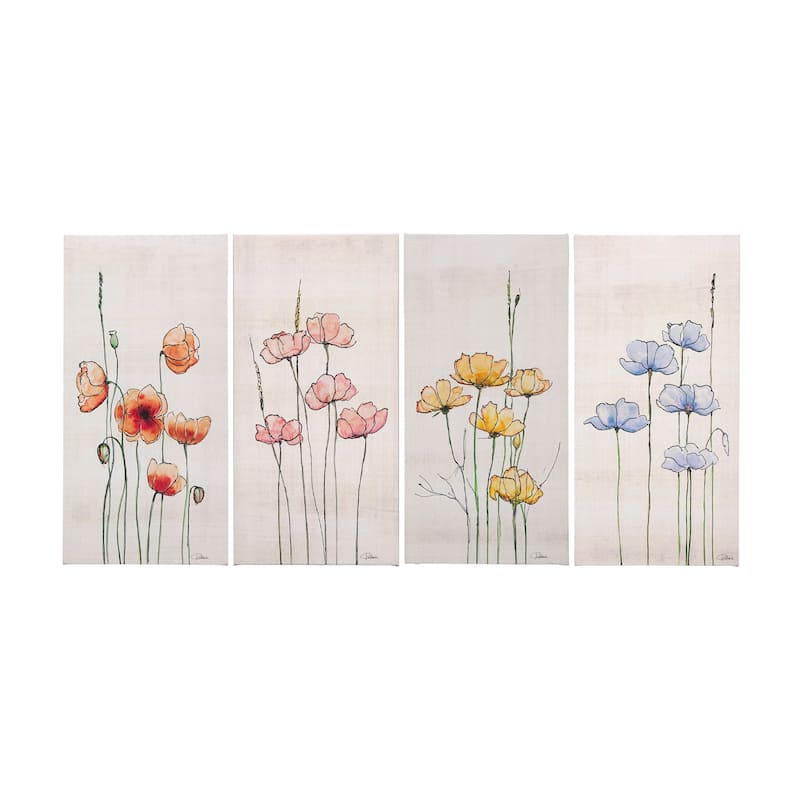 Meadow Flowers I (20 x 40) Canvas Art Print