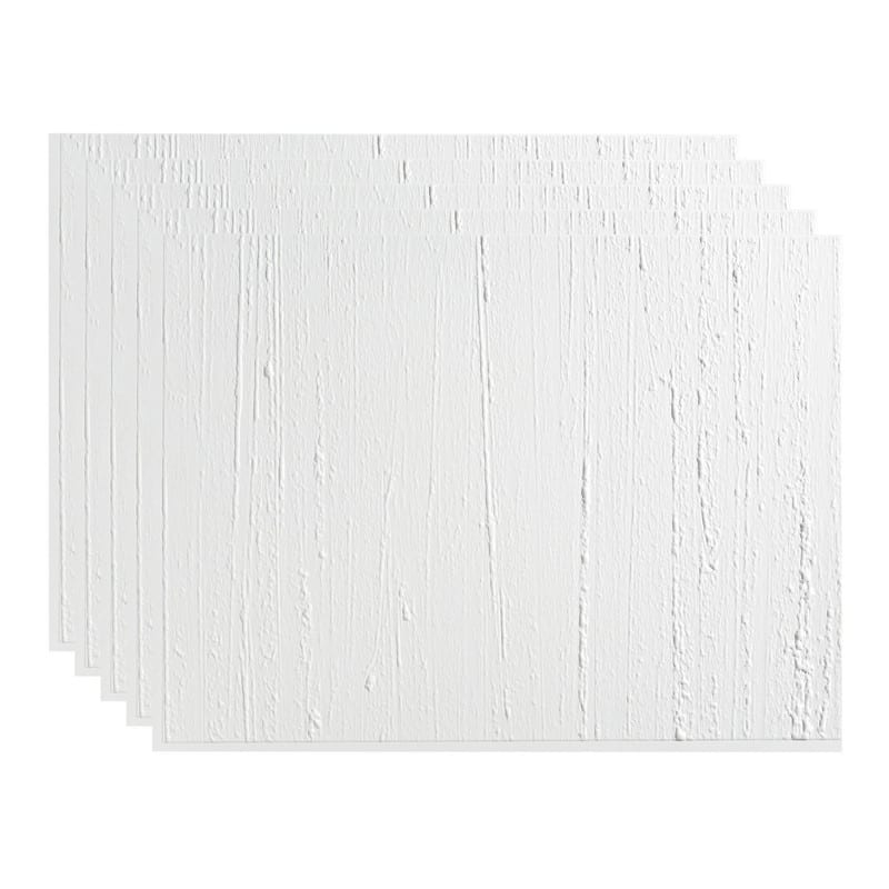 Fasade Rain Decorative Vinyl Backsplash 15 Sq Ft 15 Sq Ft Kit in Matte White