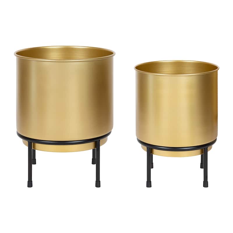 Kate and Laurel Ilena Mid-Century Plant Stand - 2 Piece
