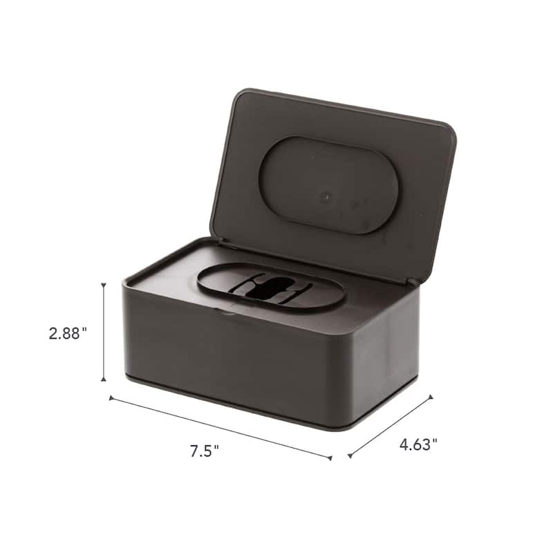 Yamazaki Home Wipes Dispenser, ABS Plastic, Lid - L 4.72 x W 7.48 x H 2.95 inches