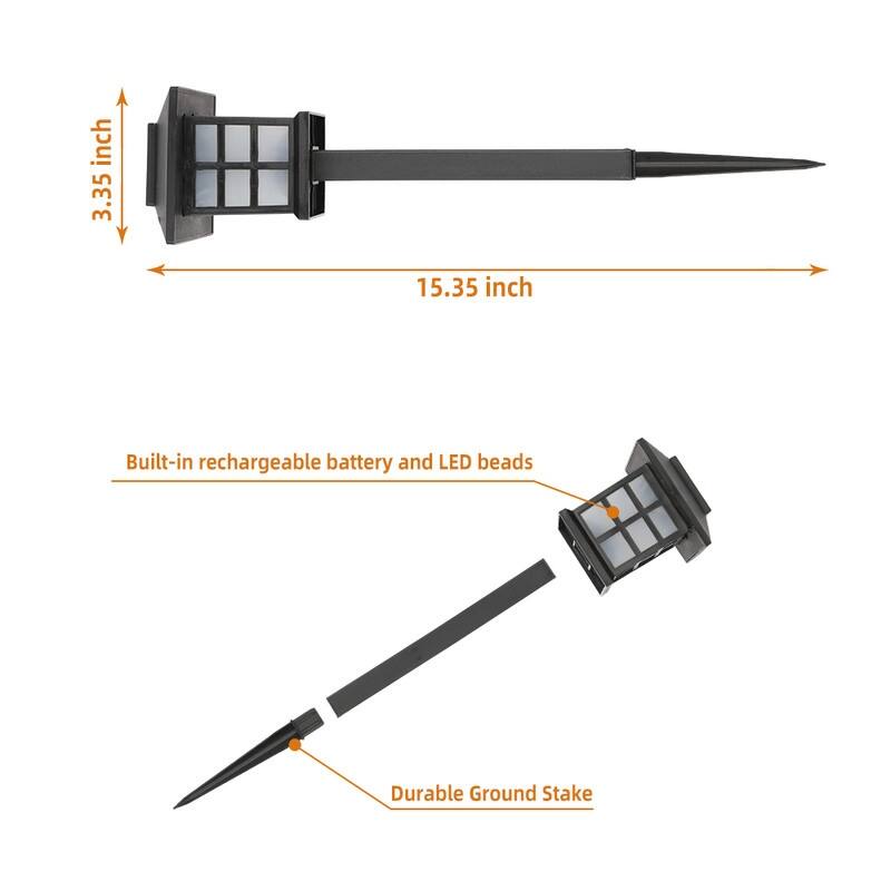 LED Solar Lantern Torch Light Garden Landscape Lighting