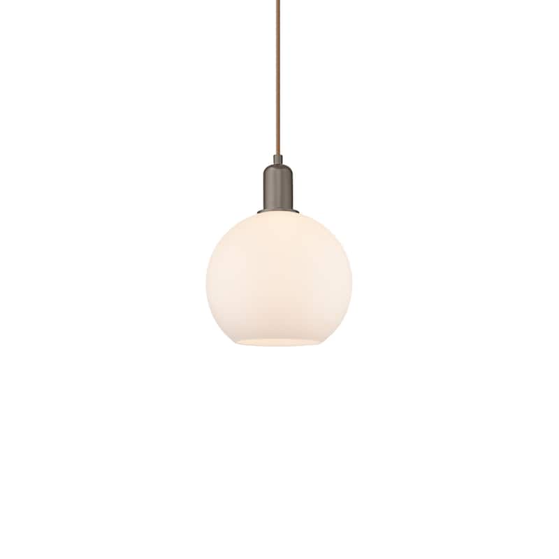 Innovations Lighting 716-1P-13-10 Athens Pendant Athens 10" Wide Mini - Oil Rubbed Bronze / Matte White