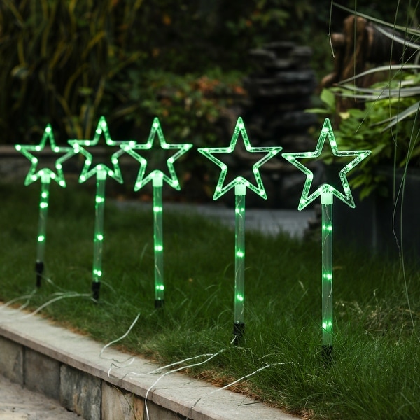 Star stake christmas lights discount