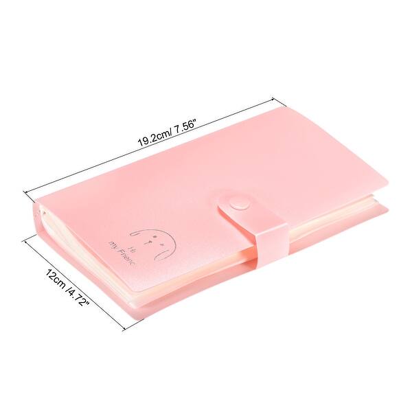 Plastic Business Card Holder Portable Card Binder Book Name Card Organizer  Pink - 1 Pack - Bed Bath & Beyond - 37358483