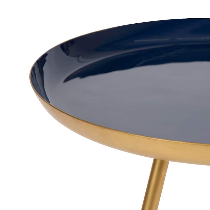 Kate and Laurel Laranya Round Metal Side Table - 15x15x22.5
