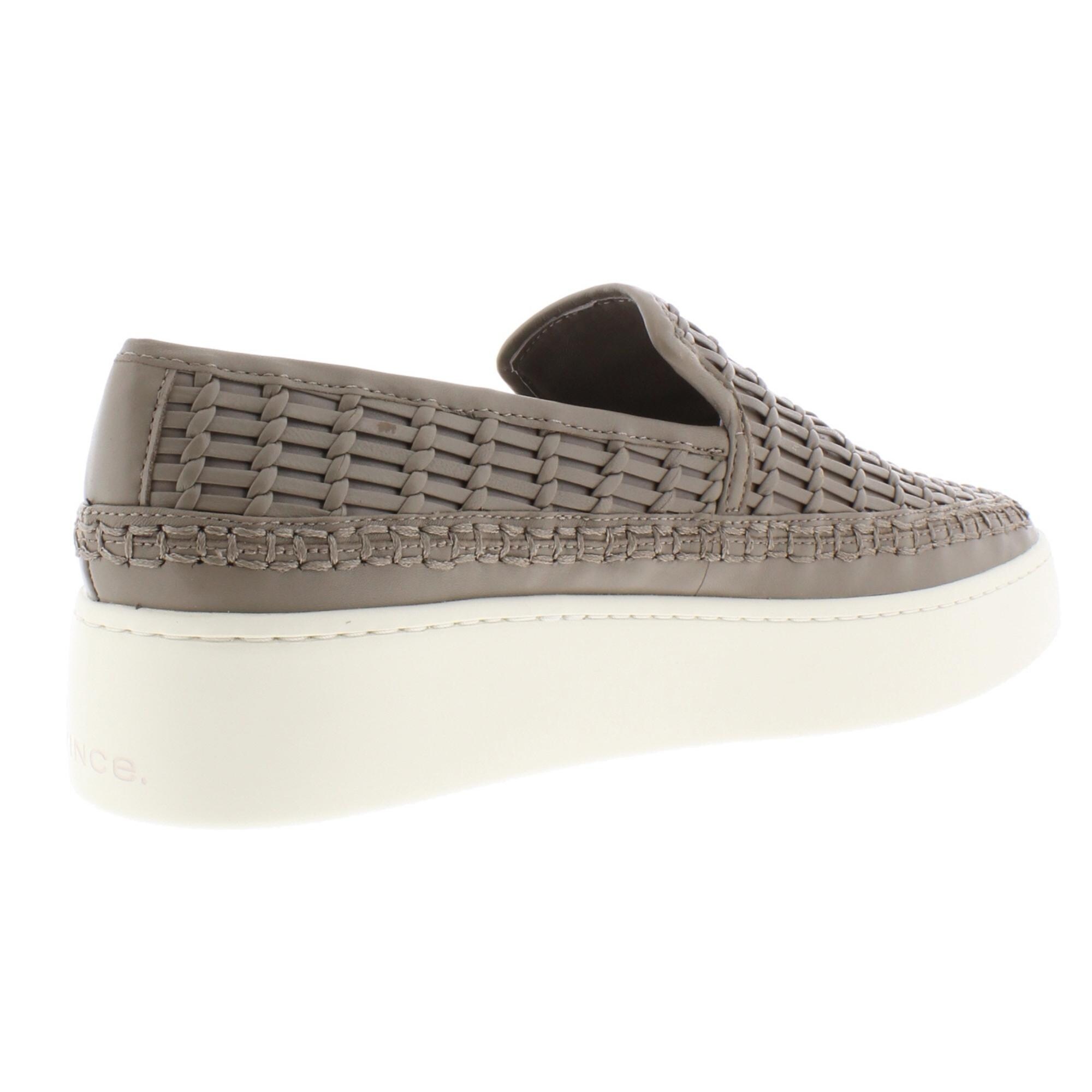 vince stafford woven leather sneakers
