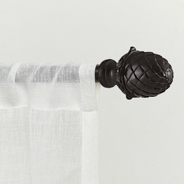 slide 2 of 23, ATI Home Acorn 1" Curtain Rod and Finial Set 36" to 72" - bronze