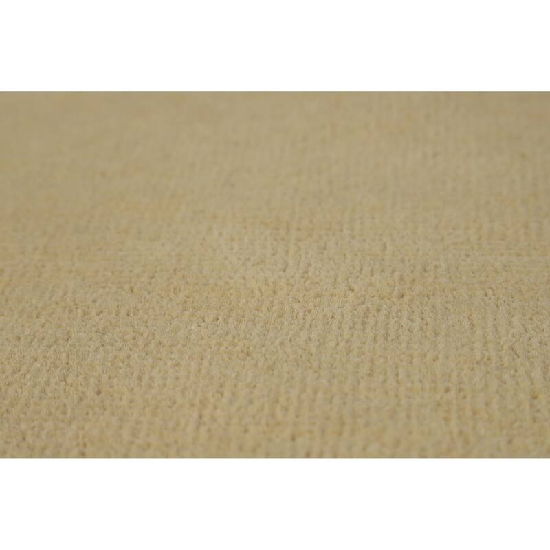Hand Knotted Oriental 100% Wool Carpet Modern Solid Beige & Ivories Gabbeh Runner Rug - 10' 2'' X 3' 2''