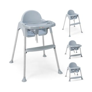 4-in-1 Convertible Baby High Chair with Removable Double Tray - 26" x 23.5" x 33.5" (L x W x H)